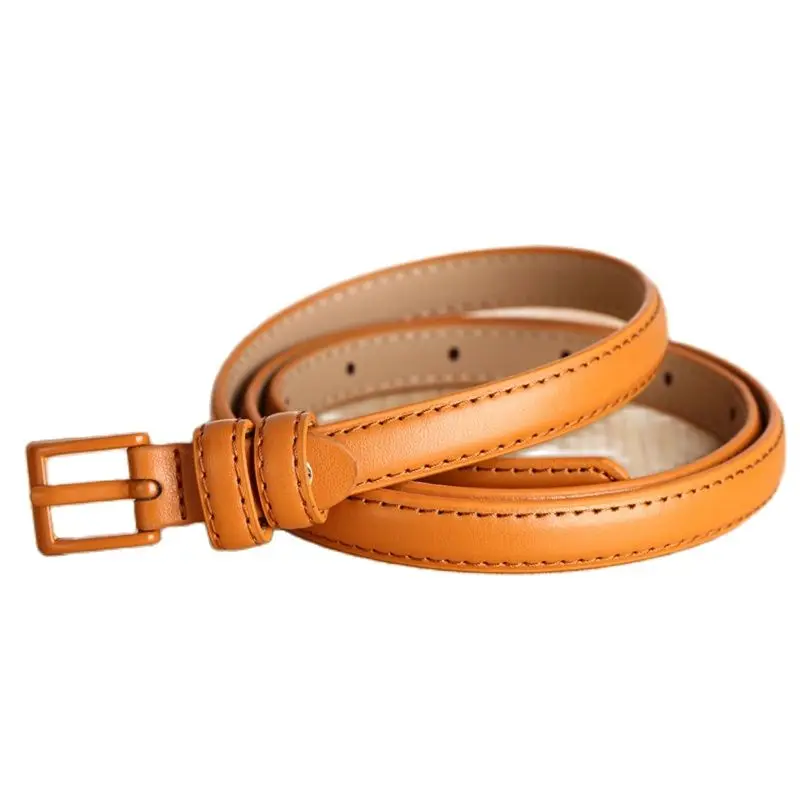 

2023 Women Belts Genuine Leather Simple Pin Buckle Belt For Girls's Dress Jeans Pants Luxury Designer Waistband Strap for Ladies