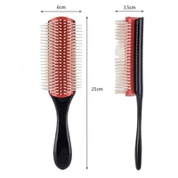 detachable air cushion plastic paddle 9 row hair brush styling brush for salon