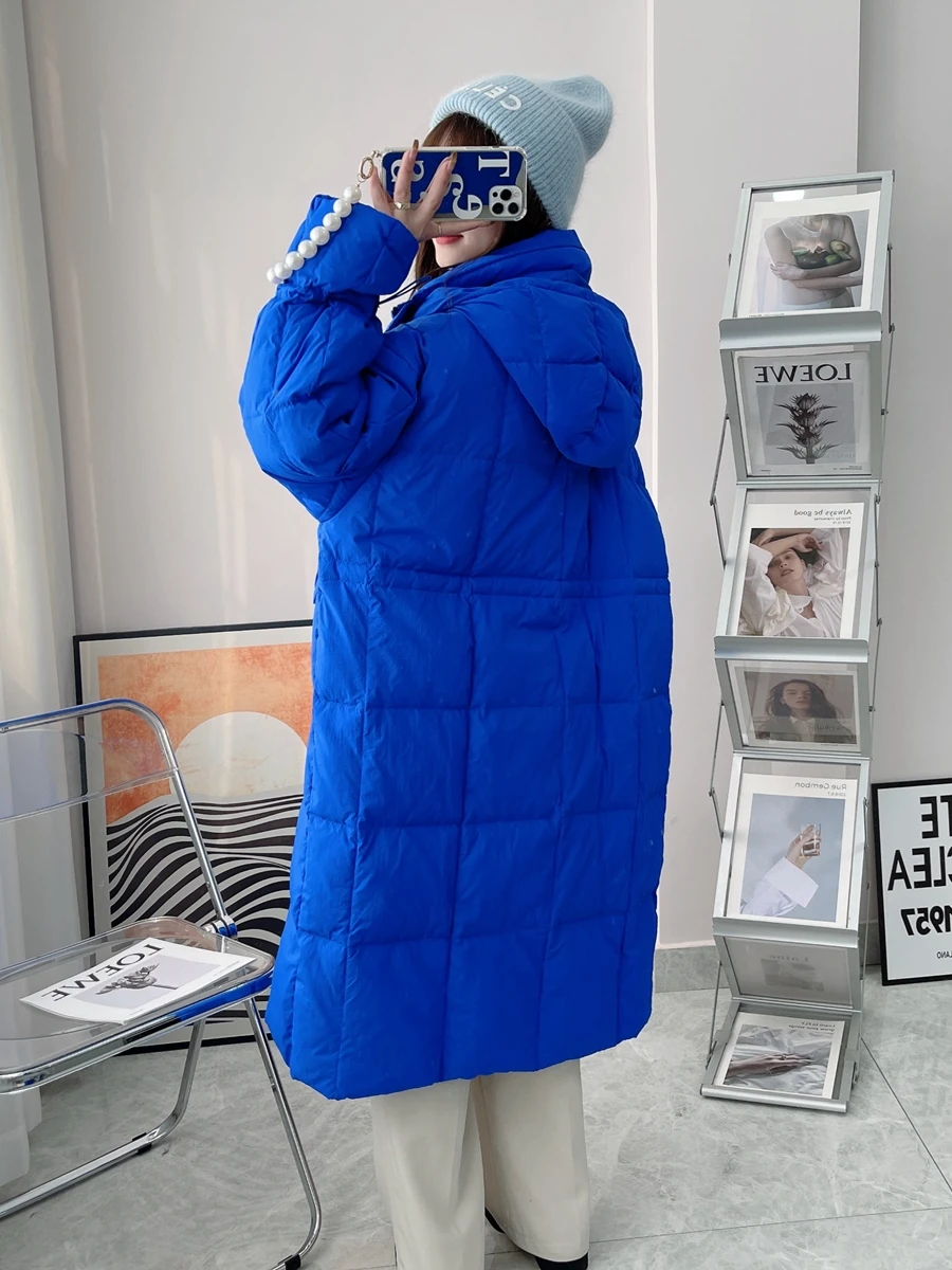 New Women Long Down Jacket Casual Style Autumn Winter Coats And Parkas Female Outwear