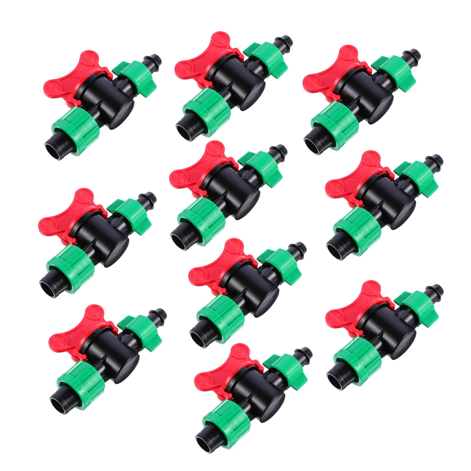 10 Pcs Green Accessories Automatic Watering Device Barbed Ball Valve Drip Irrigation System Sprinklers Watering Drippers