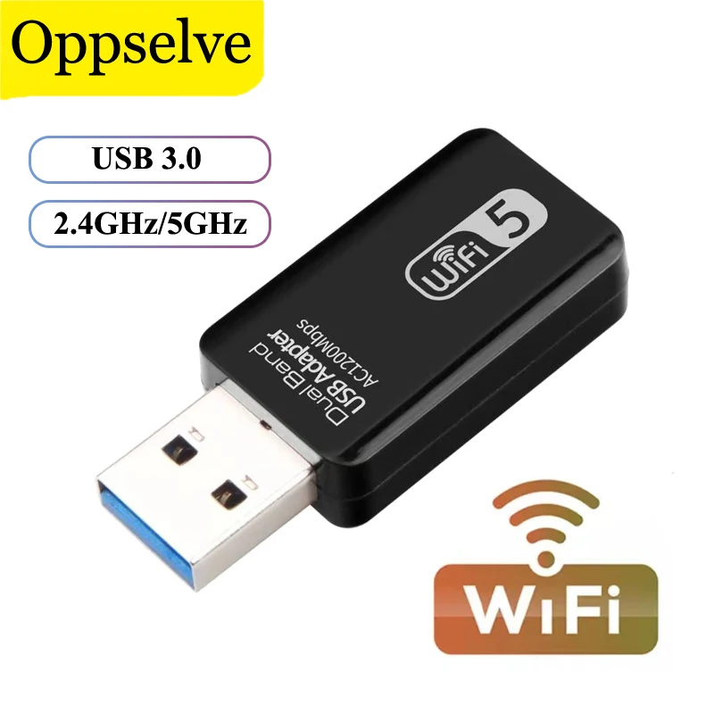 1200Mbps 5Ghz USB Wifi Adapter Free Driver Antenna USB Ethernet Wi-fi Converter For PC Laptop Network Card Dongle Wifi Receiver