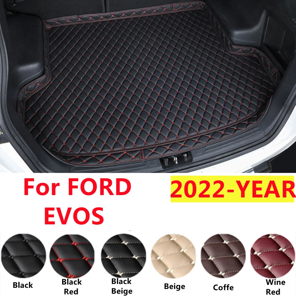 

SJ Professional XPE Leather High Side Car Trunk Mat Tail Liner Rear Cargo Pad WaterProof Fit For FORD EVOS 2022 YEAR