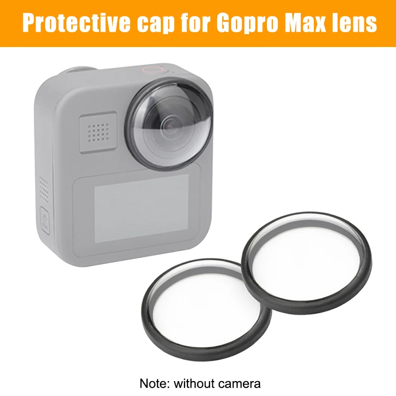 

2Pcs Acrylic Camera Lens Cover Cap Protection for GoPro Max Sports Camera Camera Lens Cover Cap Accessories SP99