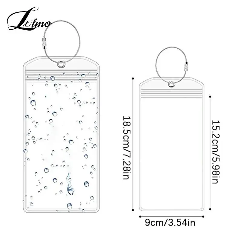 

PVC Transparent Luggage Tag Baggage Name Tag Suitcase Address Label Holder Portable Label Luggage Tag Travel Accessorie