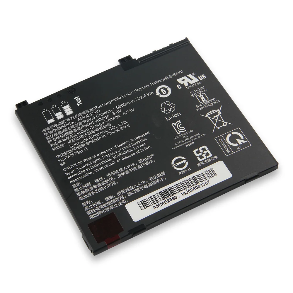 Оригинальный сменный аккумулятор 5900 мАч AMME2360 для FUJITSU Zebra EM7355 1ICP4/57/98-2 13J324002978 -