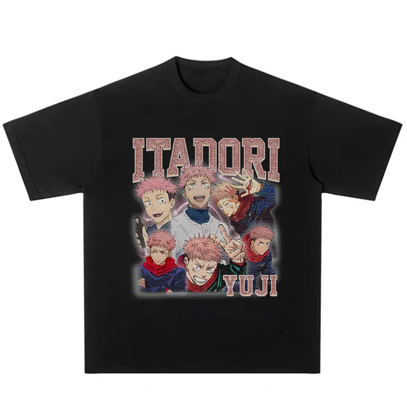 

Jujutsu Kaisen Anime Graphic T Shirts Men Harajuku T-shirt Female Clothing Women Black Blouse Japanese Style Y2k Pullover Tees