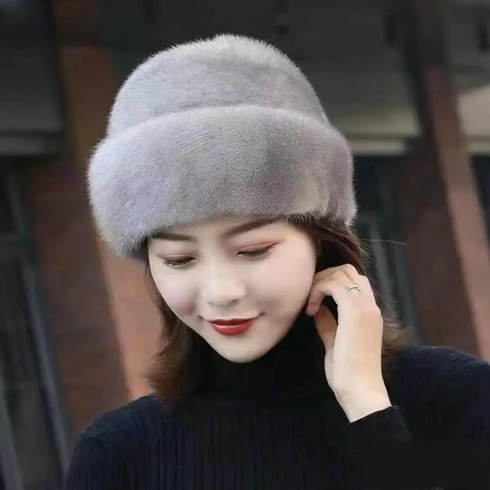 

Модная женская шапка с имитацией меха зимняя шапка с ушами из искусственного меха универсальная сохраняющая тепло