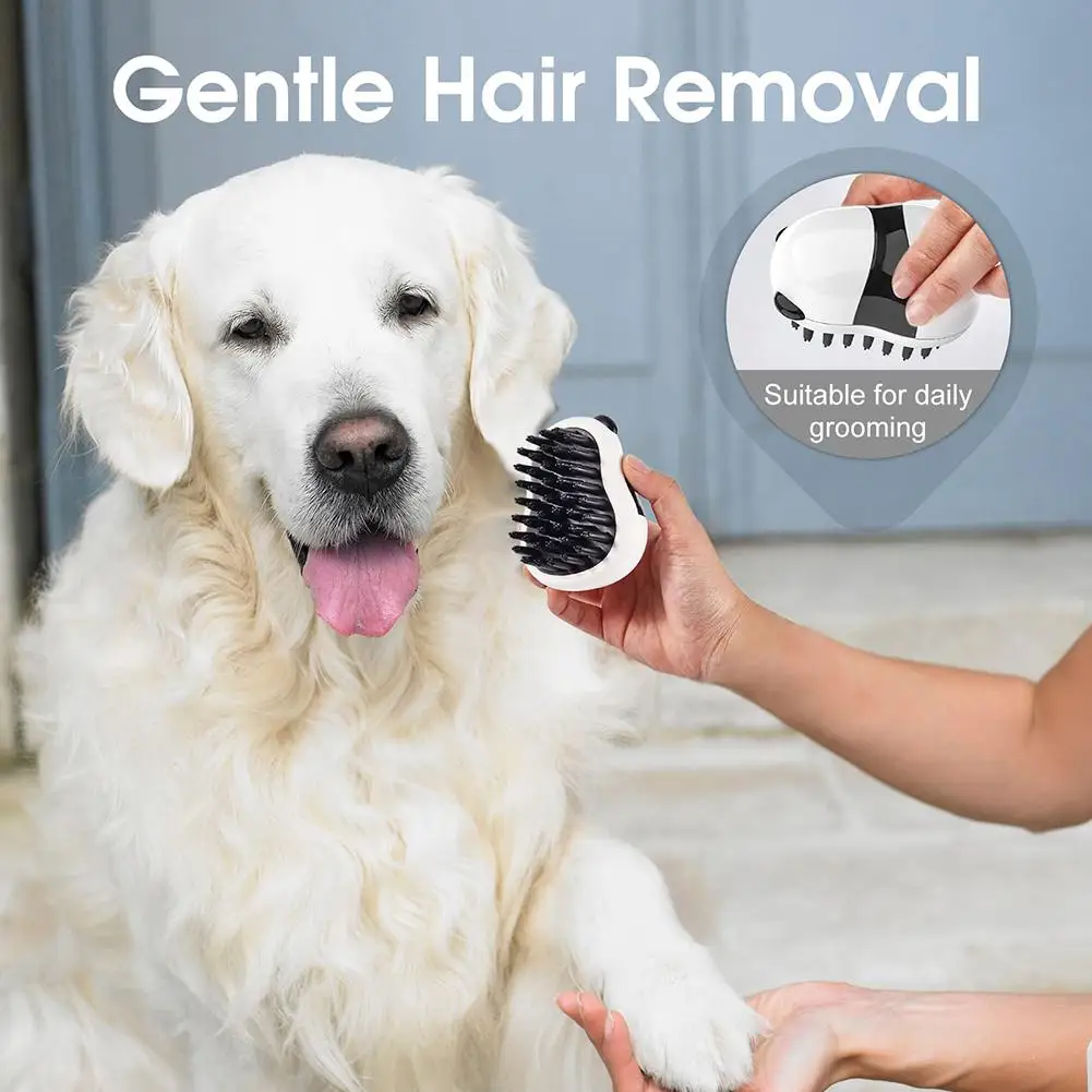 

Щетка для массажа собак и кошек, щетка для быстрой очистки, мягкая силиконовая щетина, очиститель для щенков, средство для мытья домашних пи...