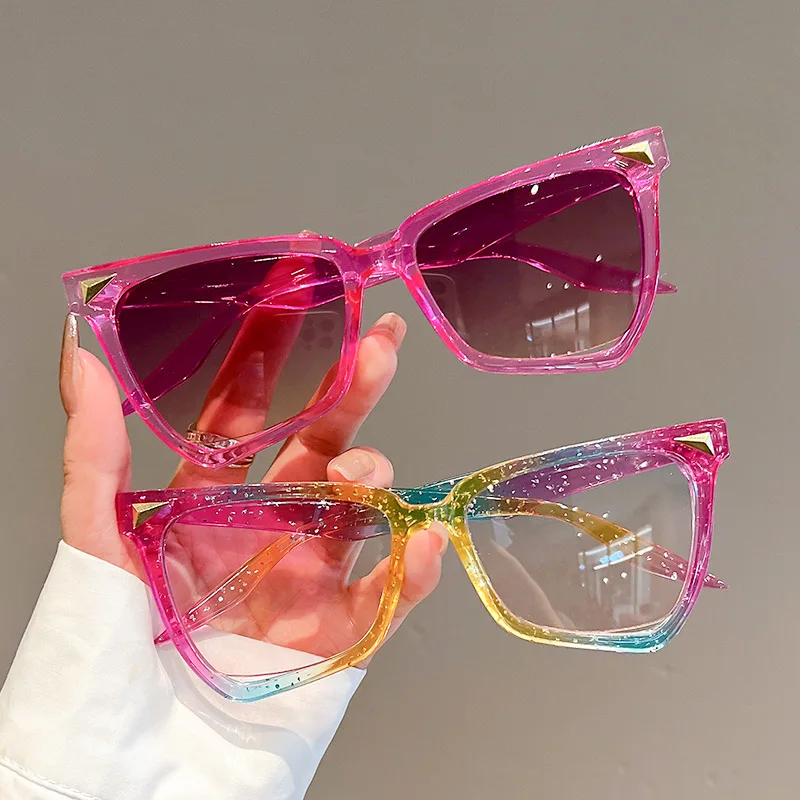 

Модные нестандартные цветные солнцезащитные очки кошачий глаз бабочка большая оправа розовые Модные солнцезащитные очки Y2K для улицы искусственные очки
