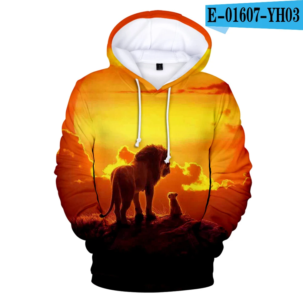 

3D Print 2022 Hot Sale Film Glory Kingdom King The Lion King Simba Hoodies Sweatshirt Men/Women Harajuku Hoodie Me Men-Clothes