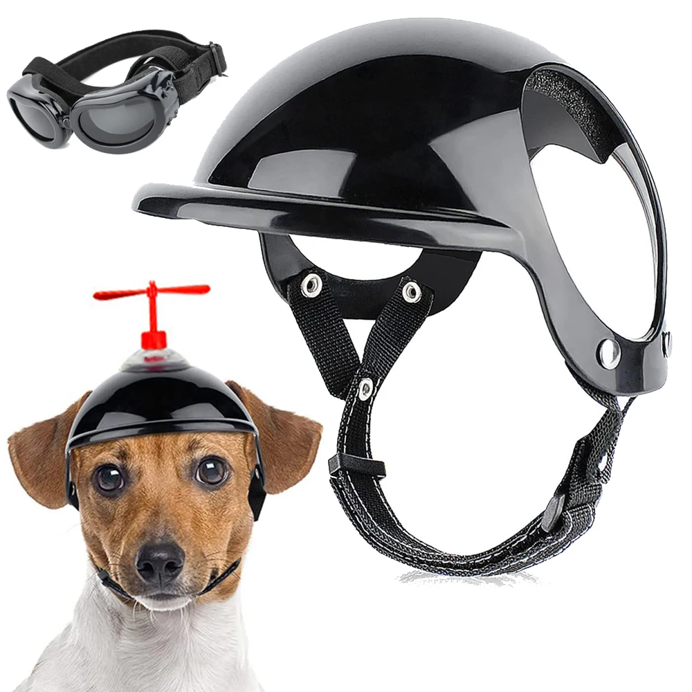 

Маленькая женская с отверстием для ушей мотоциклетный шлем для домашних животных Спортивная твердая шляпа уличная велосипедная собачка дл...