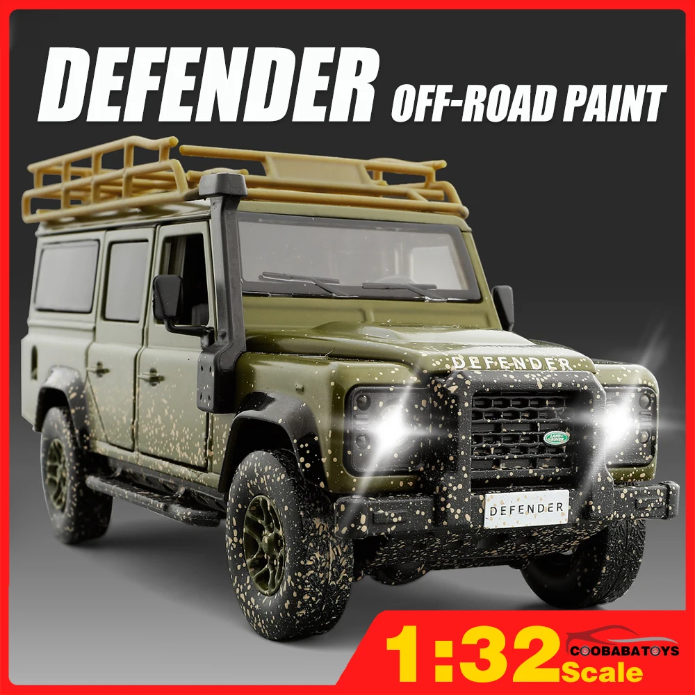 

Масштаб 1/32 Defender внедорожник с краской из металлического сплава, литые игрушки, модели автомобилей, грузовики для мальчиков, коллекция детск...