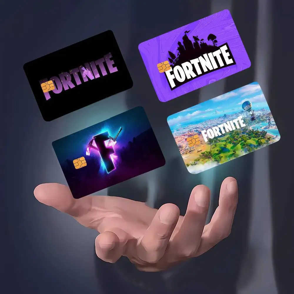 Фото Наклейки на кредитные карты Game F-FORTNITE-ES с изображением аниме, принт на холсте, декор в стиле манга HD №2