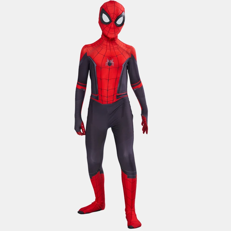 

Kids Adult Spider Man Far From Home Peter Parker Cosplay Costume Zentai Spiderman Superhero Bodysuit Jumpsuits Halloween Costume