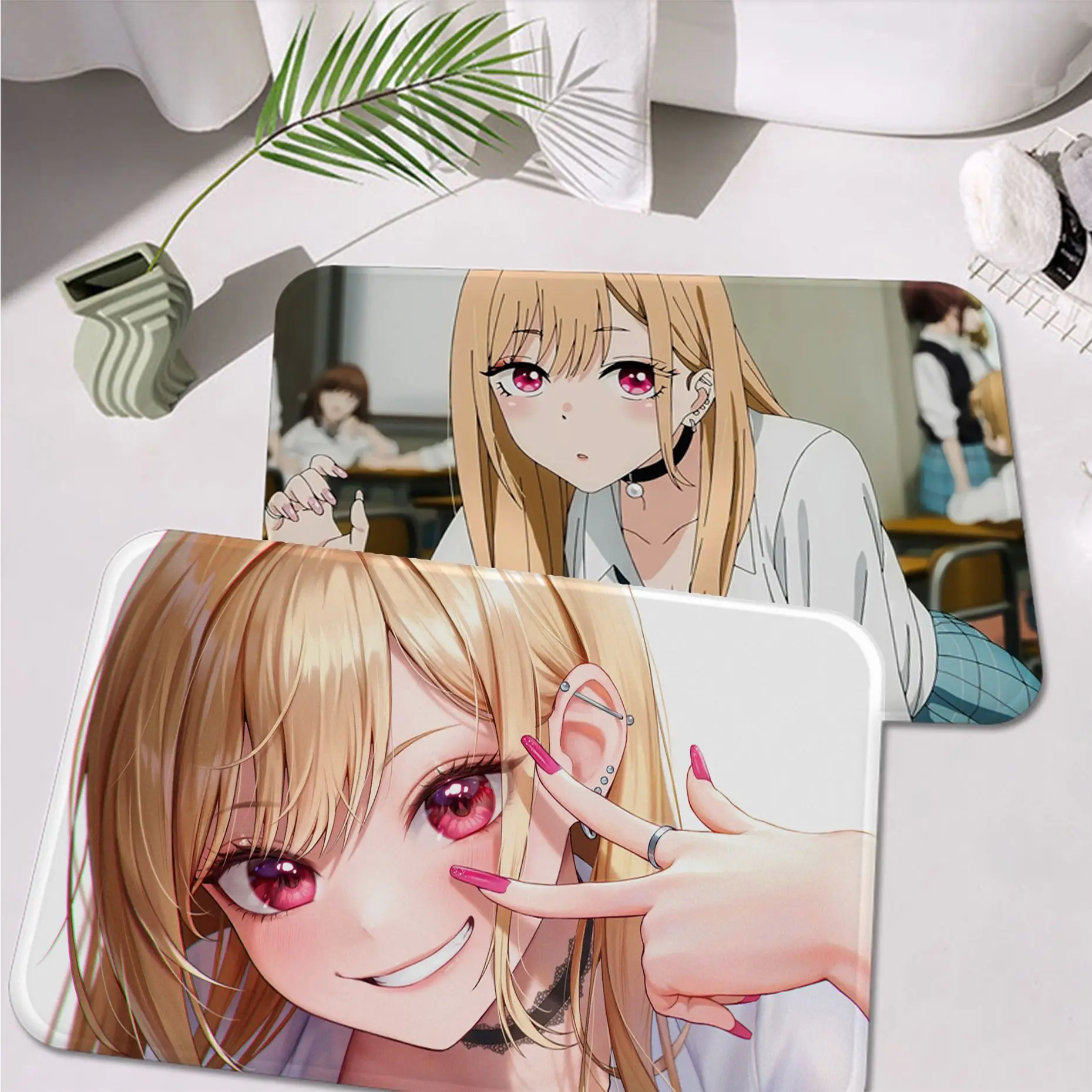 

Anime My Dress-Up Darling Bathroom Mat Anti-slip Absorb Water Long Strip Cushion Bedroon Mat Toilet Rug