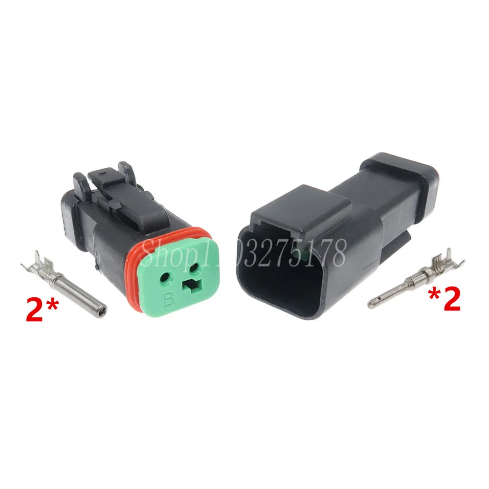 1 комплект 2-контактный DT04-2P-E005 DT06-2S-EP06 автомобильный водонепроницаемый черный