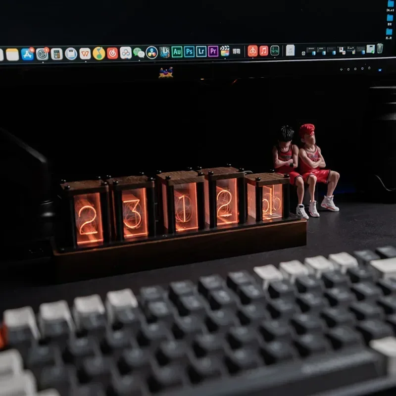 RGB Quasi-light Nixie Tube Цифровые часы Электронные настольные украшения в скандинавском
