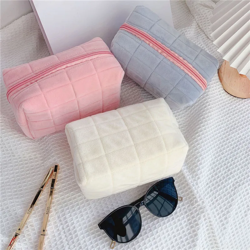 

Large Capacity Plush Cosmetic Storage Bag Women Makeup Organizer Handbag Stationery Bag Pencil Case Pencilcase Pen Box Supplies