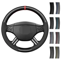 car steering wheel cover carbon fiber leather for mercedes benz w164 m class ml350 ml500 2005 2006 x164 gl class gl450 2006 2009