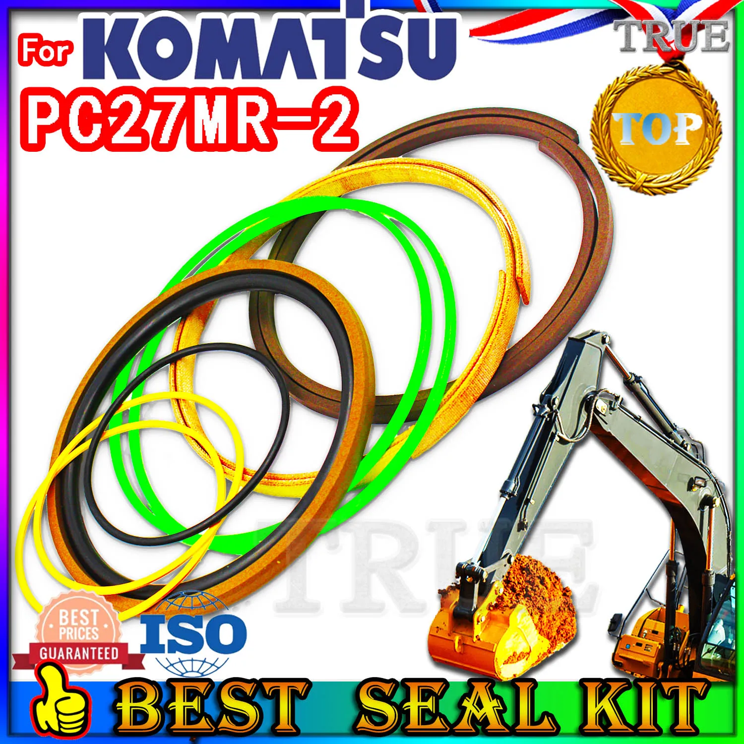 Гидравлический цилиндр для экскаватора KOMATSU PC27MR-2 комплект ремонта уплотнений