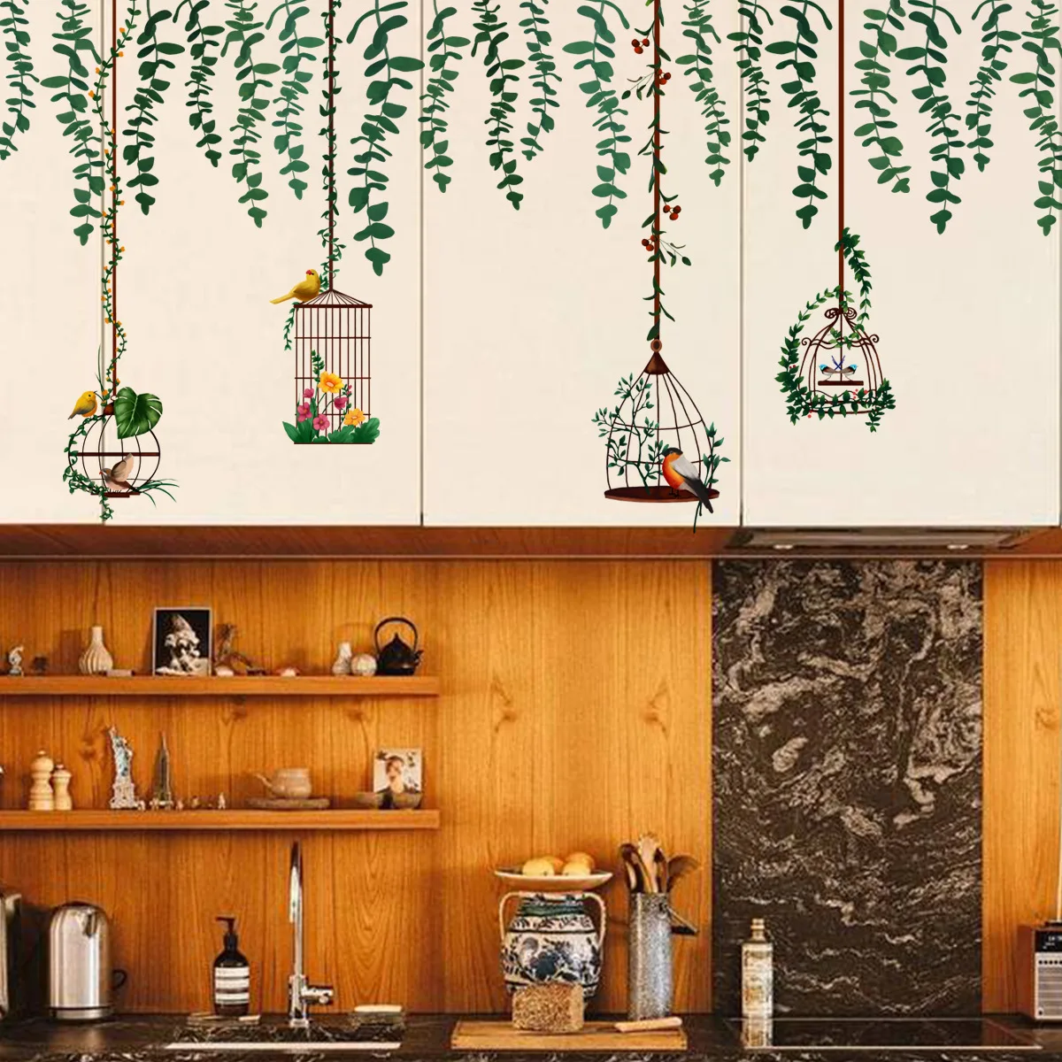 Настенные стикеры в виде птичьей клетки наклейки на стену лоза домашний декор