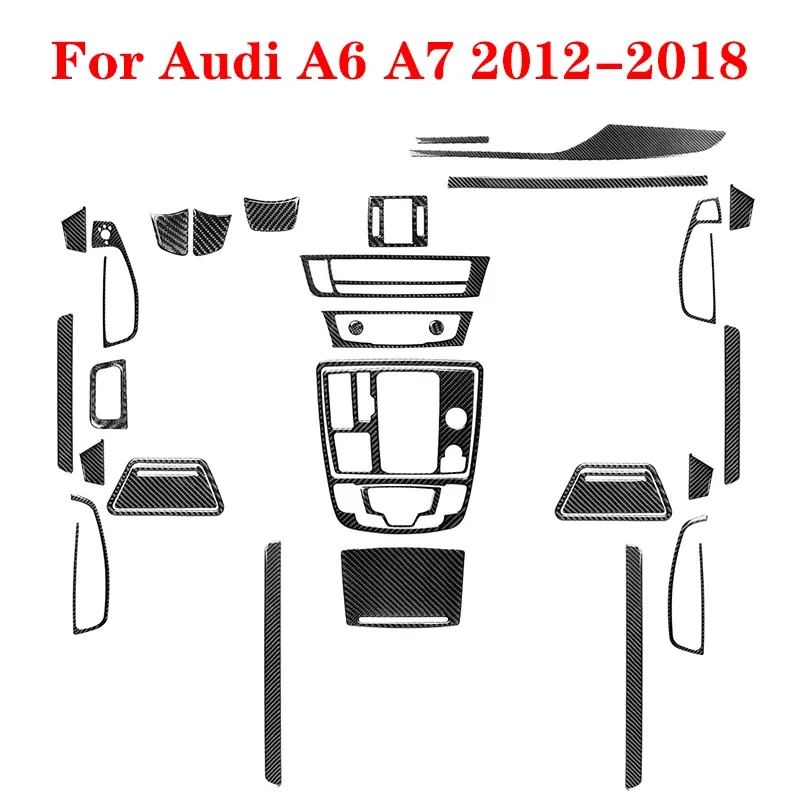 Черные наклейки из углеродного волокна для Audi A6 A7 2012 2013 2014 2015 2016 2017 2018 различные