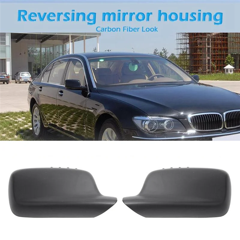 Фото 1 пара накладок на зеркала заднего вида для BMW E65 E66 E67 E46 Coupe E46 Cabrio 51167074236 51167074235, сменные черные №3