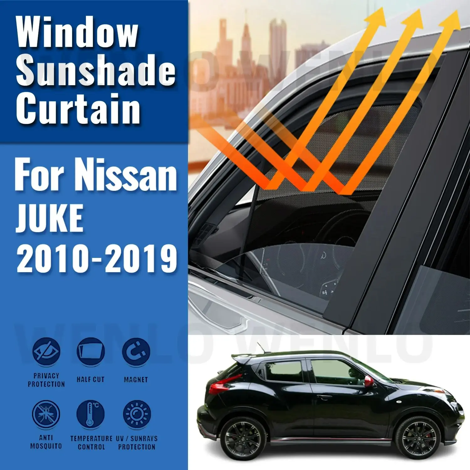 Для Nissan JUKE F15 2010-2019 Магнитный автомобильный солнцезащитный козырек передняя