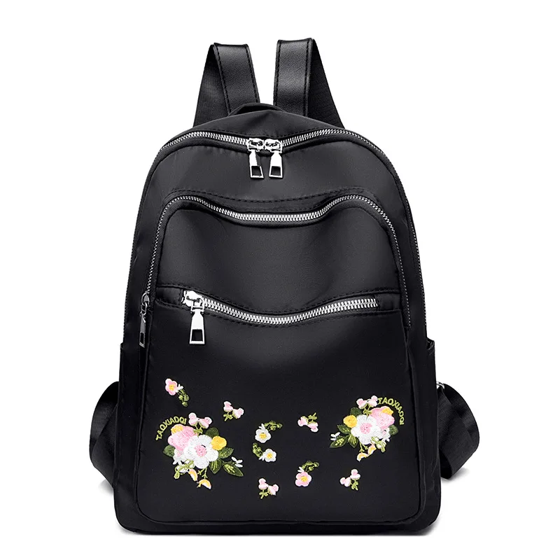 

Fashion Backpack For Women Waterproof Oxford Embroidery Travel Bag Daily Outdoors Lady Pack Shopping Handbag Knapsack BOlsa