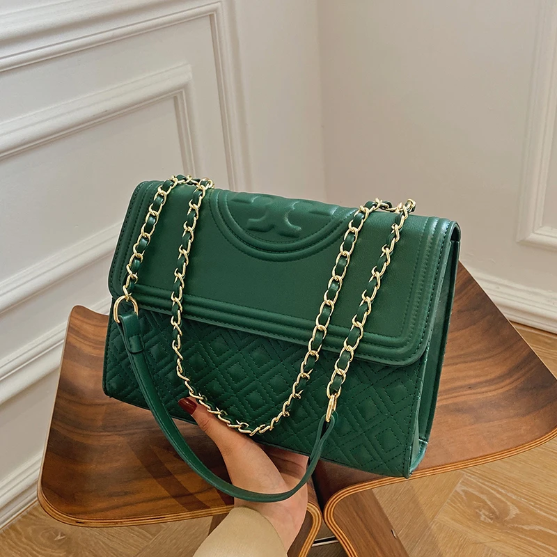 

Luxury Brand Shoulder Bags for Women Rhomboid Pu Leather Chain Crossbody Messenger Bag Designer Handbag Purse Sac De Luxe Femme