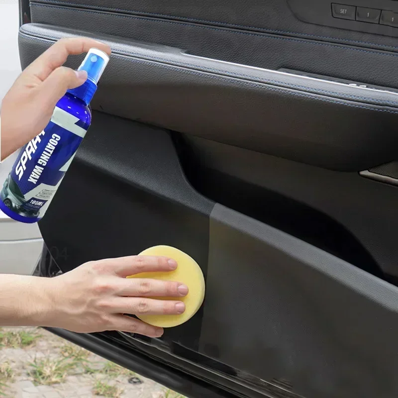 Автомобильный пластиковый кожаный реставратор черный блеск средства для