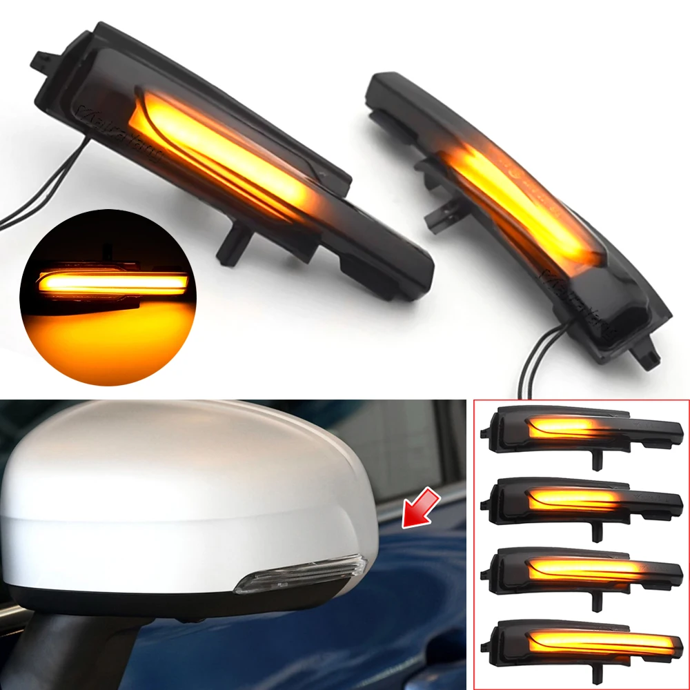 

2 Pcs LED Dynamic Turn Signal Side Mirror Blinker For 16-21 Volvo XC90 XC60 V90 S90 Sequential Indicator Light Lamp