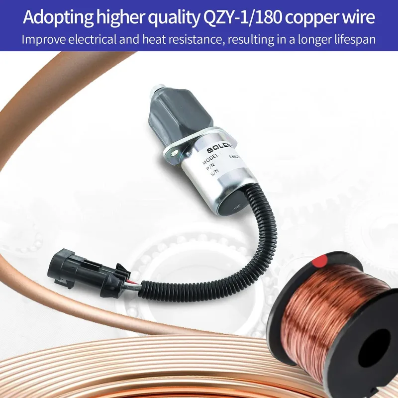 6681512 Заключение топлива 12 В 6681513 6690563 Для Bobcat S70 S100 S130 S150 S160 S175 S185 S205 S220 Соленоид