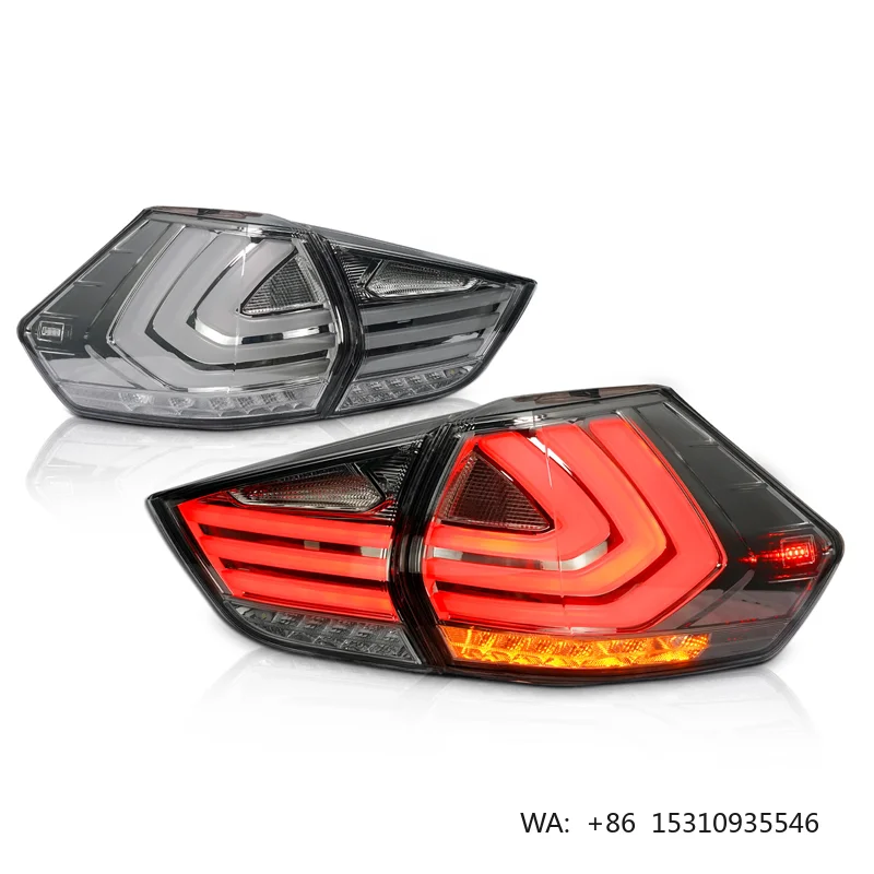 Фото Новые динамические задние фонари Rogue X-trail 2014-2019 с красными светодиодами, ДХО, стоп-сигналом и поворотником, водонепроницаемые, для авто №1