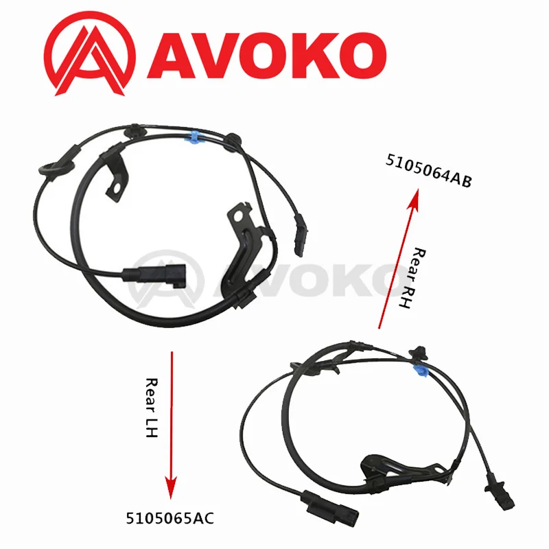 

2x задний левый и правый датчик скорости колес ABS для DODGE CALIBER JEEP COMPASS PATRIOT 1.8L 2.0L 2.4L 16V 5105065AC 5105064AB