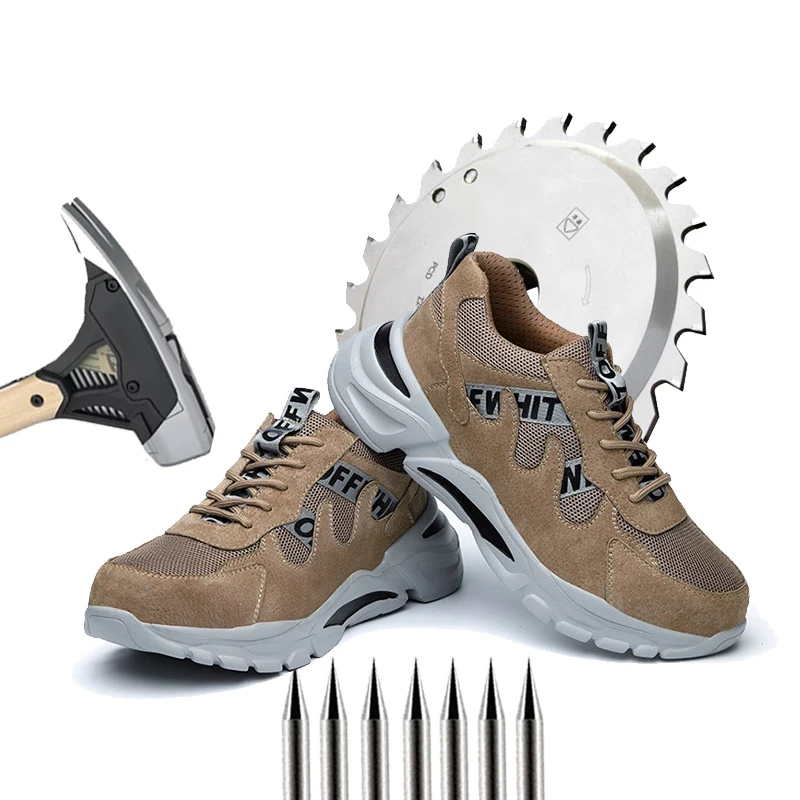 

Men's Shoes Anti-puncture Anti-smashing Men's Casual Shoes Low Top Safety Shoes Steel Toe Men's Work Shoes Sports Shoes Work Boo