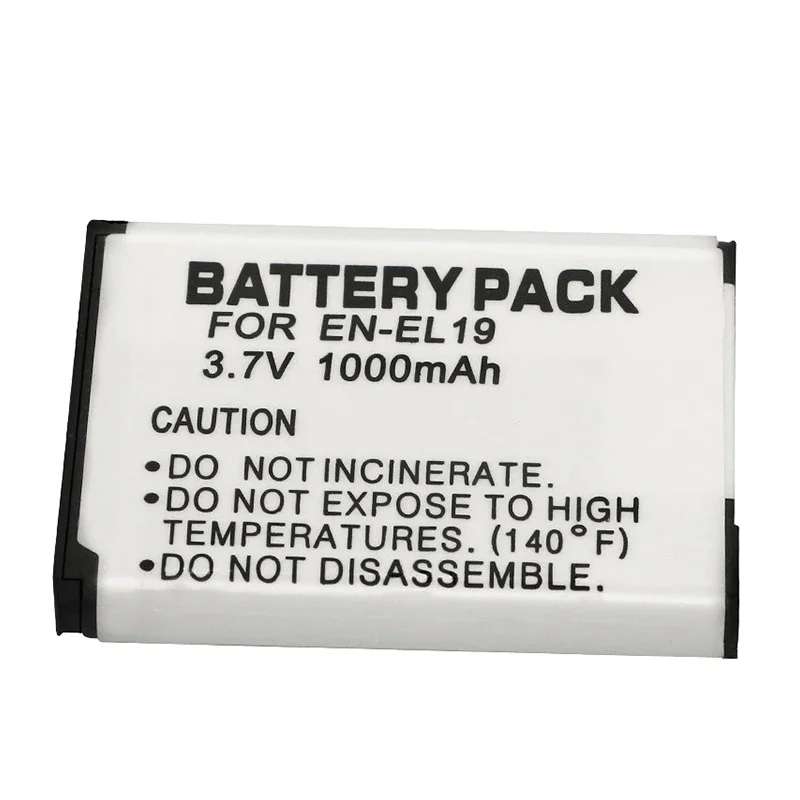 Аккумулятор EN-EL19 1000 мАч для Nikon Coolpix S32 S100 S2500 S2750 S3100 S3400 S3500