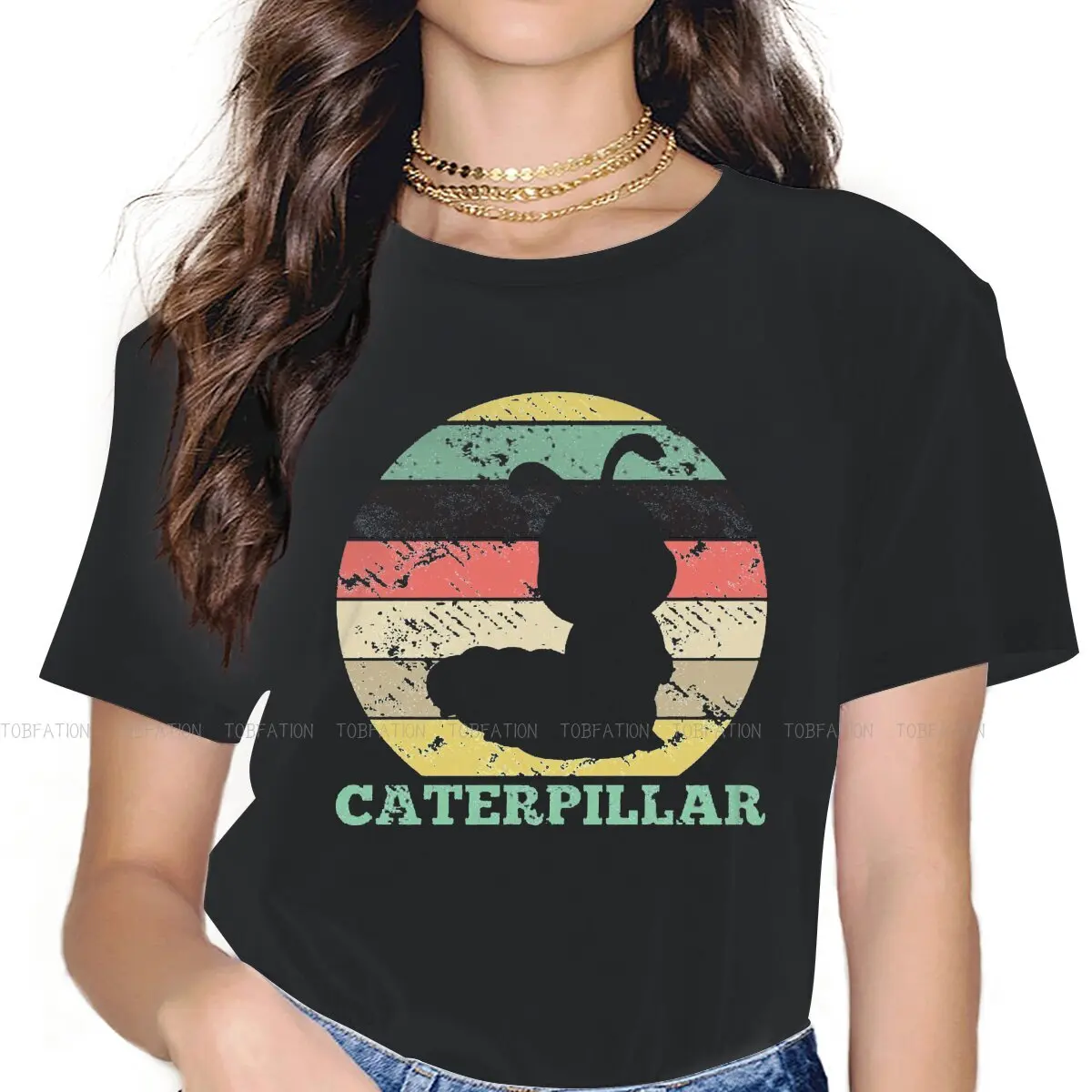 

Caterpillar Fashion TShirts Ace of Diamond laughter and Fun Woman Graphic 5XL T Shirt Round Neck