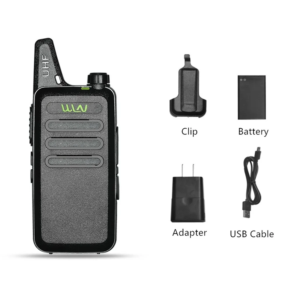 WLN Mini Walkie Talkie KD-C1 Two Way Radio Car Racing KDC1 CB Ham Radio Station UHF Handheld Portable Wireless FM Transceiver
