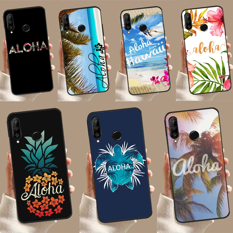 Чехол для телефона Гавайский Aloha Huawei Nova 11 Pro 9 10 SE 3i 7i 11i 5T Y60 Y61 Y70 Y90 Y91 P20 P40 P30 Lite