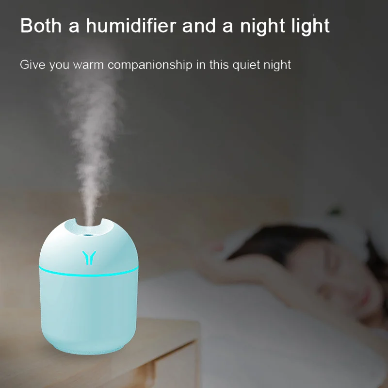 Portable Air Humidifier Purifier Car Air Freshener Usb Aroma Diffuser for Essential Oil Ultrasonic Mist Maker with Colorful Lamp images - 6