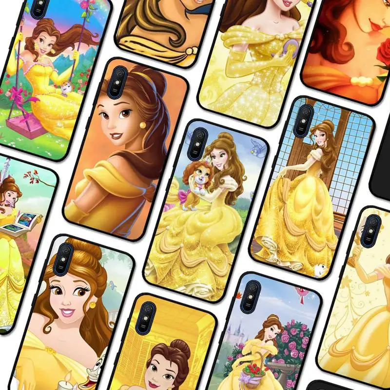 

Disney Belle Princess Phone Case for Redmi 5 6 7 8 9 A 5plus K20 4X 6 cover