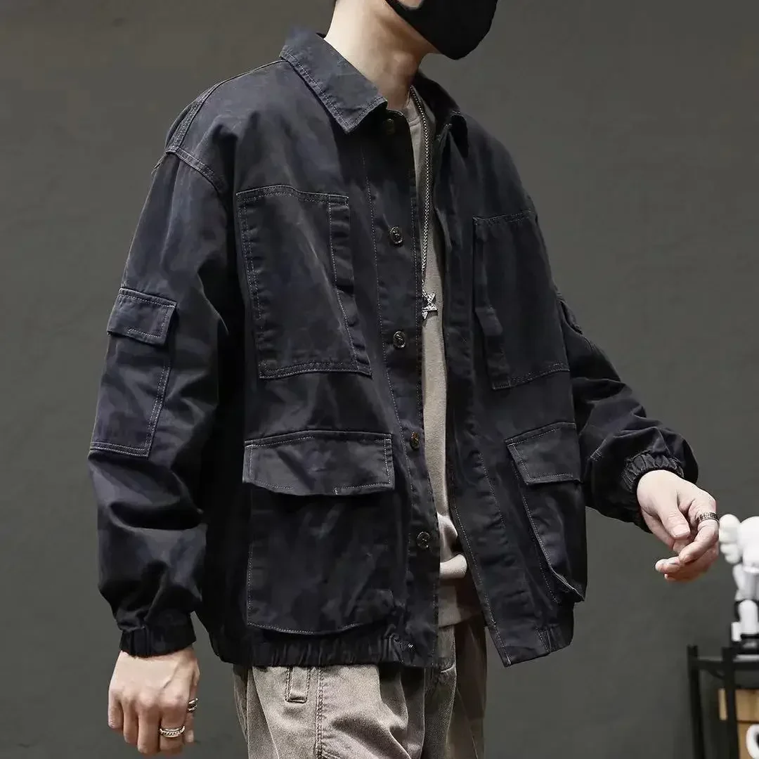 Мужская джинсовая куртка свободные мужские джинсовые пальто новая винтажная