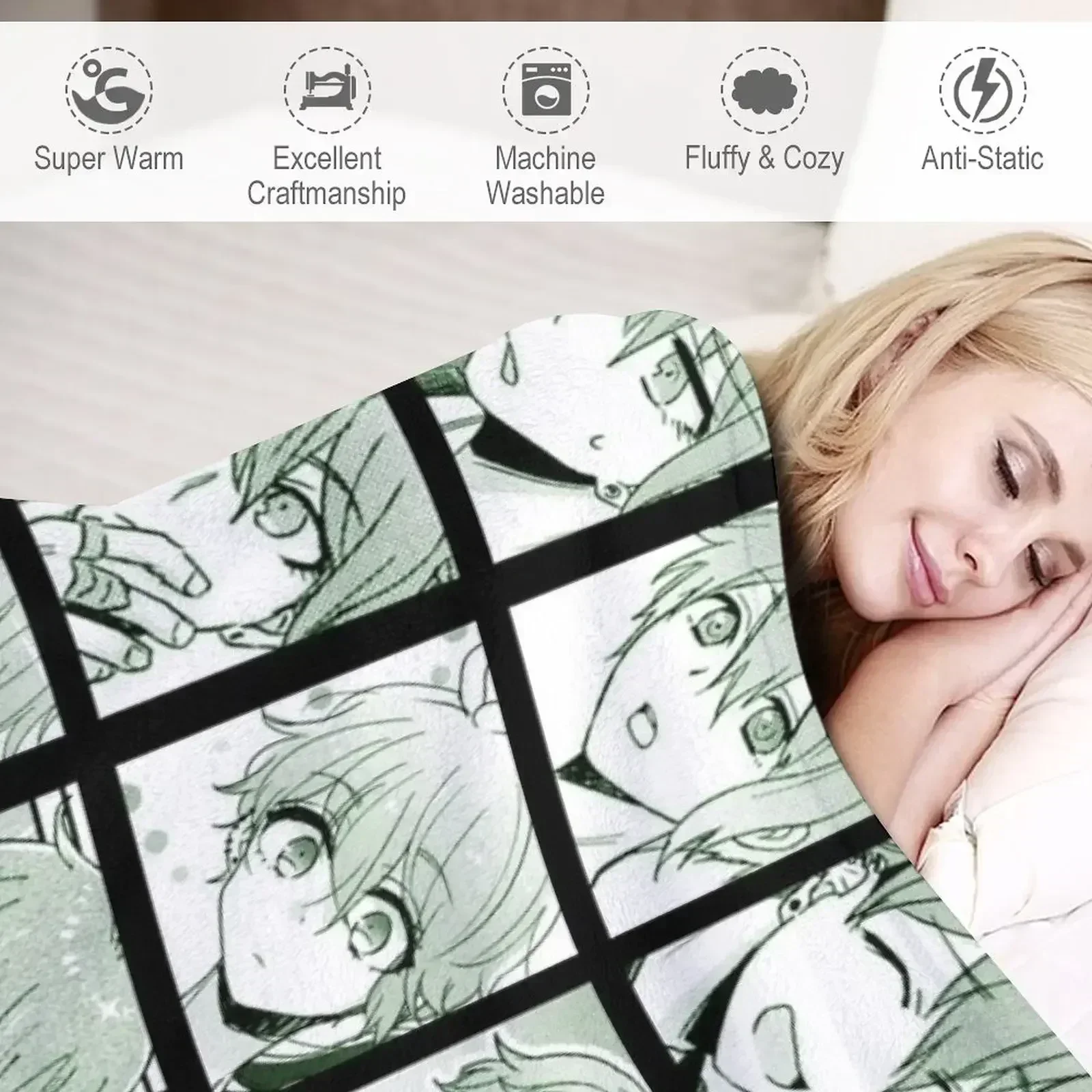 Коллекция Rantaro Manga (цветное) пледы Роскошное дизайнерское декоративное одеяло