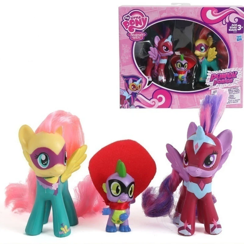 

Hasbro My Little Pony Friendship is Magic Power Ponies Series Applejack Fluttershy Figures B3095 Girls' Toys and Gifts