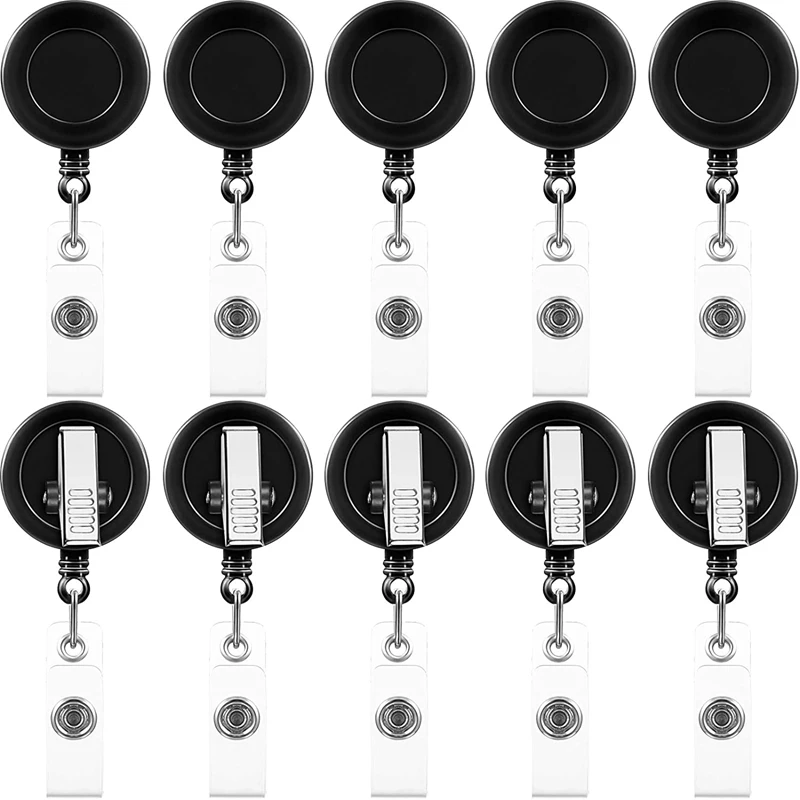 

20Pcs Retractable Badge Holder Reels with Swivel Alligator Clip ID Card Holder Name Badge Reel Clips