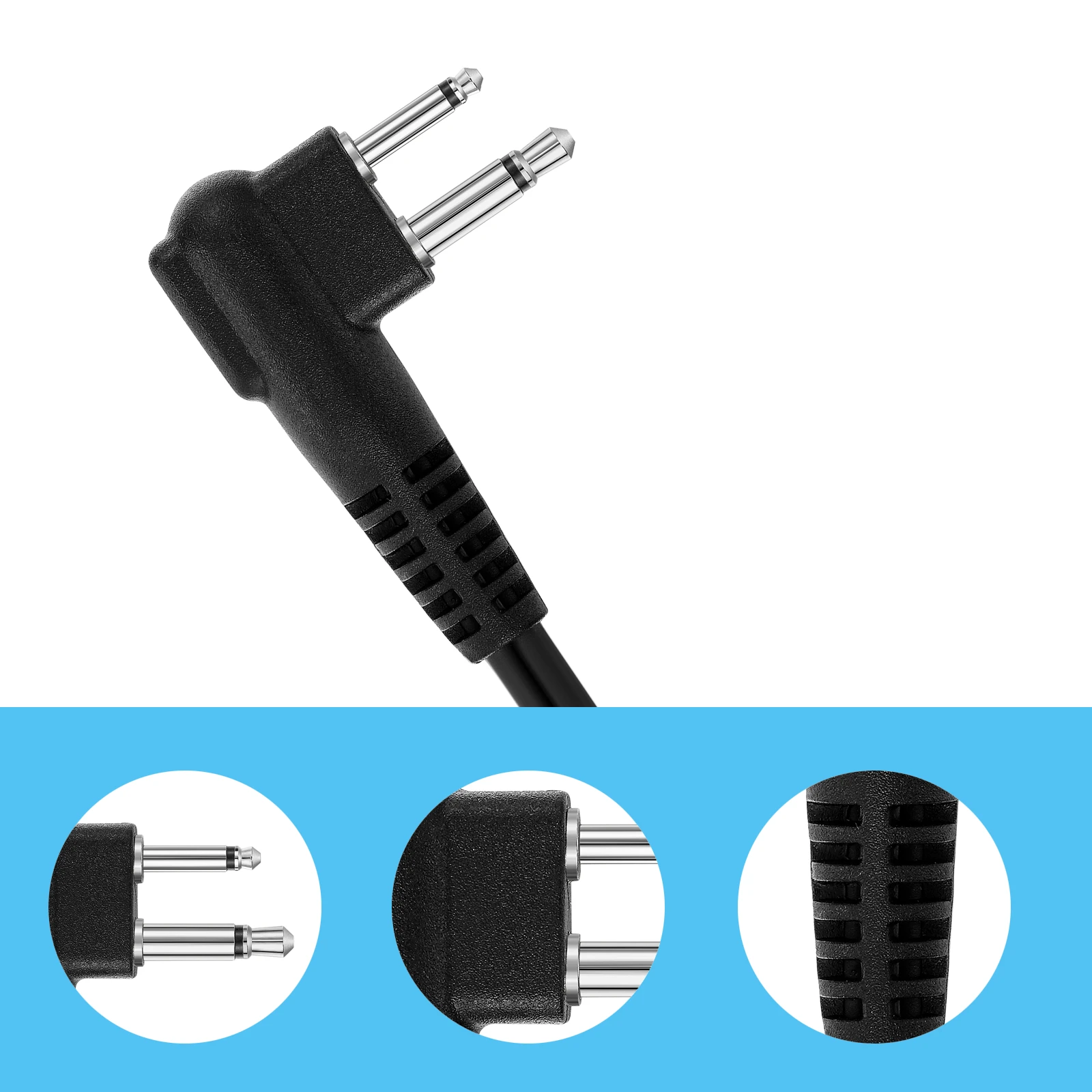 CLS1110 1410 Two Way Radio Earpiece with PTT Compatible with Motorola Walkie Talkie Reinforced Cable Acoustic Tube Headset with