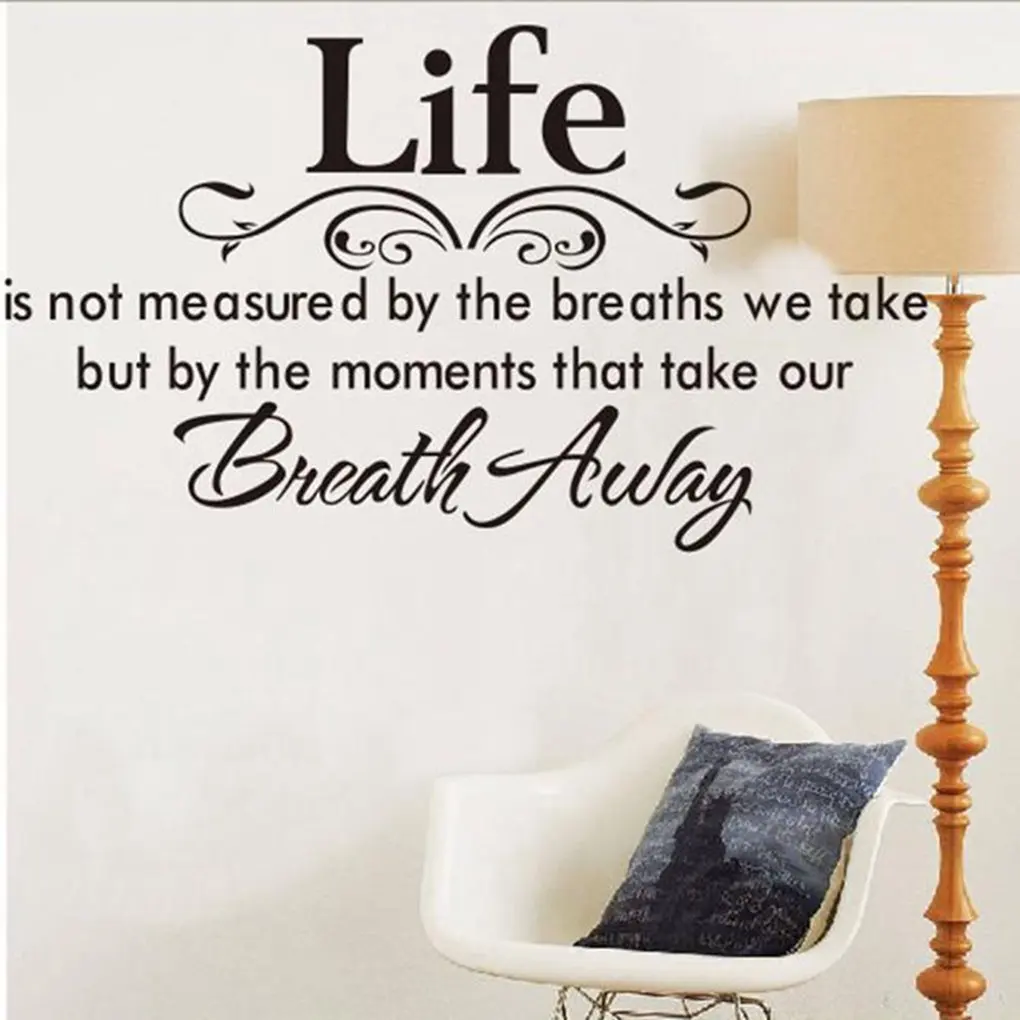 

English Proverbs Carved Wall Stickers for Living Room Bedroom decoration Wall Decals Self-adhesive removable Murals Stickers