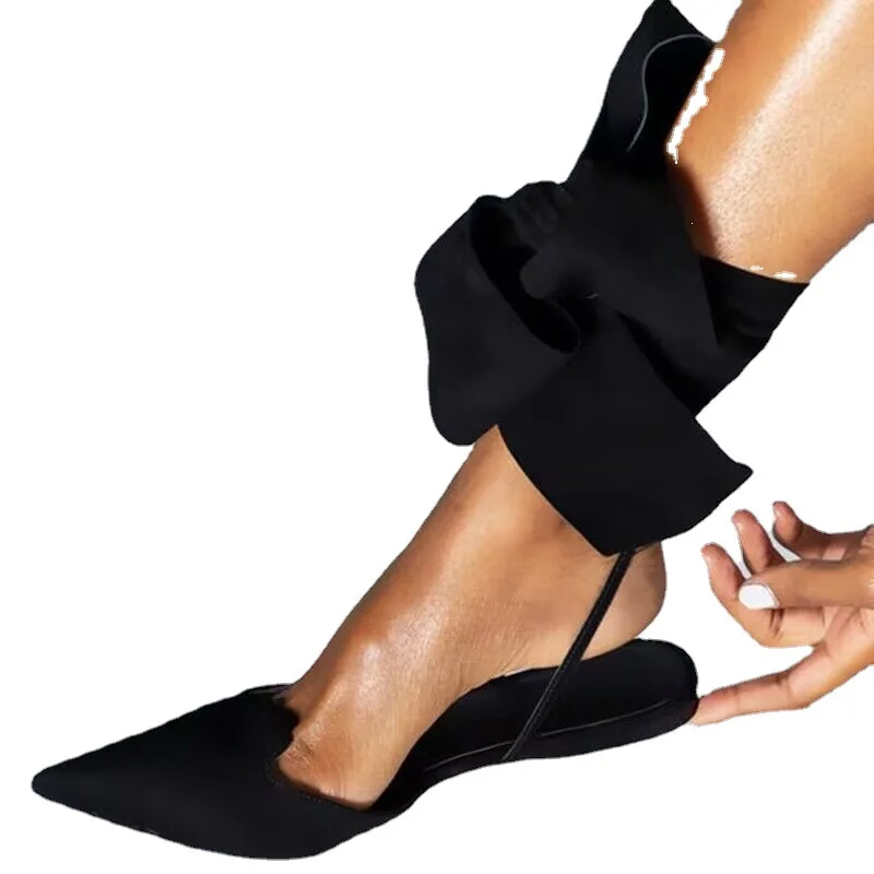 Женские босоножки на высоком каблуке с острым носком цвета в ассортименте