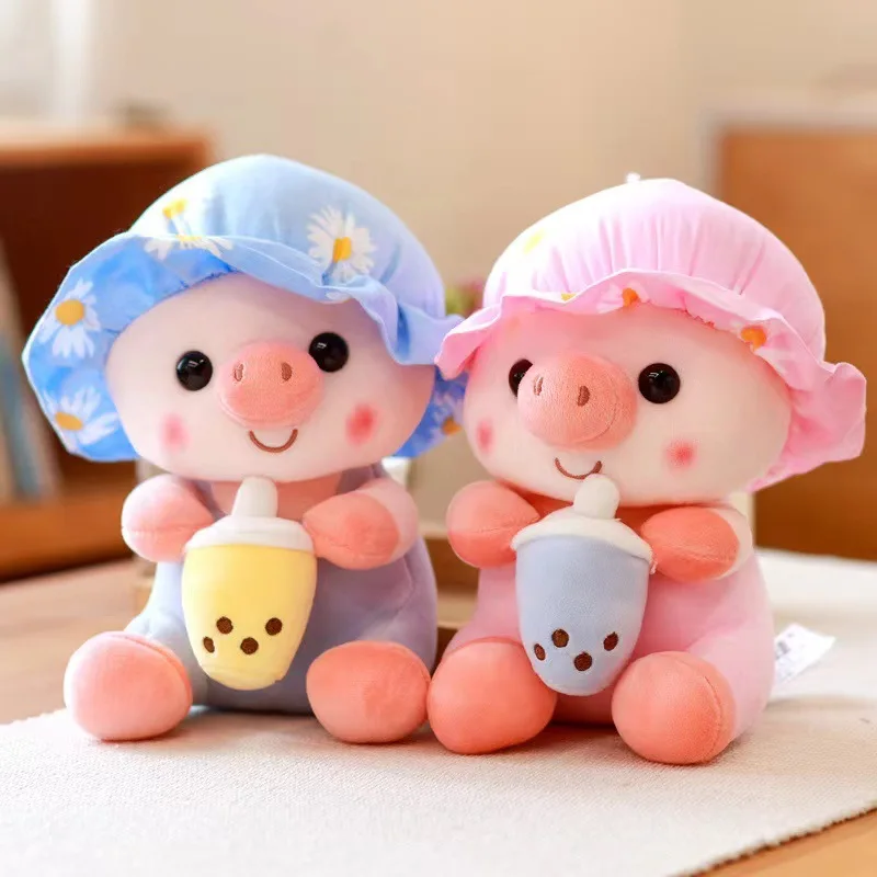 

Milk Tea Pig Plush Toy Piggy Catcher Doll Cuddly Pig Doll Kids Gift Children's Toys Gifts Pillow Plushie Stuffed Toys